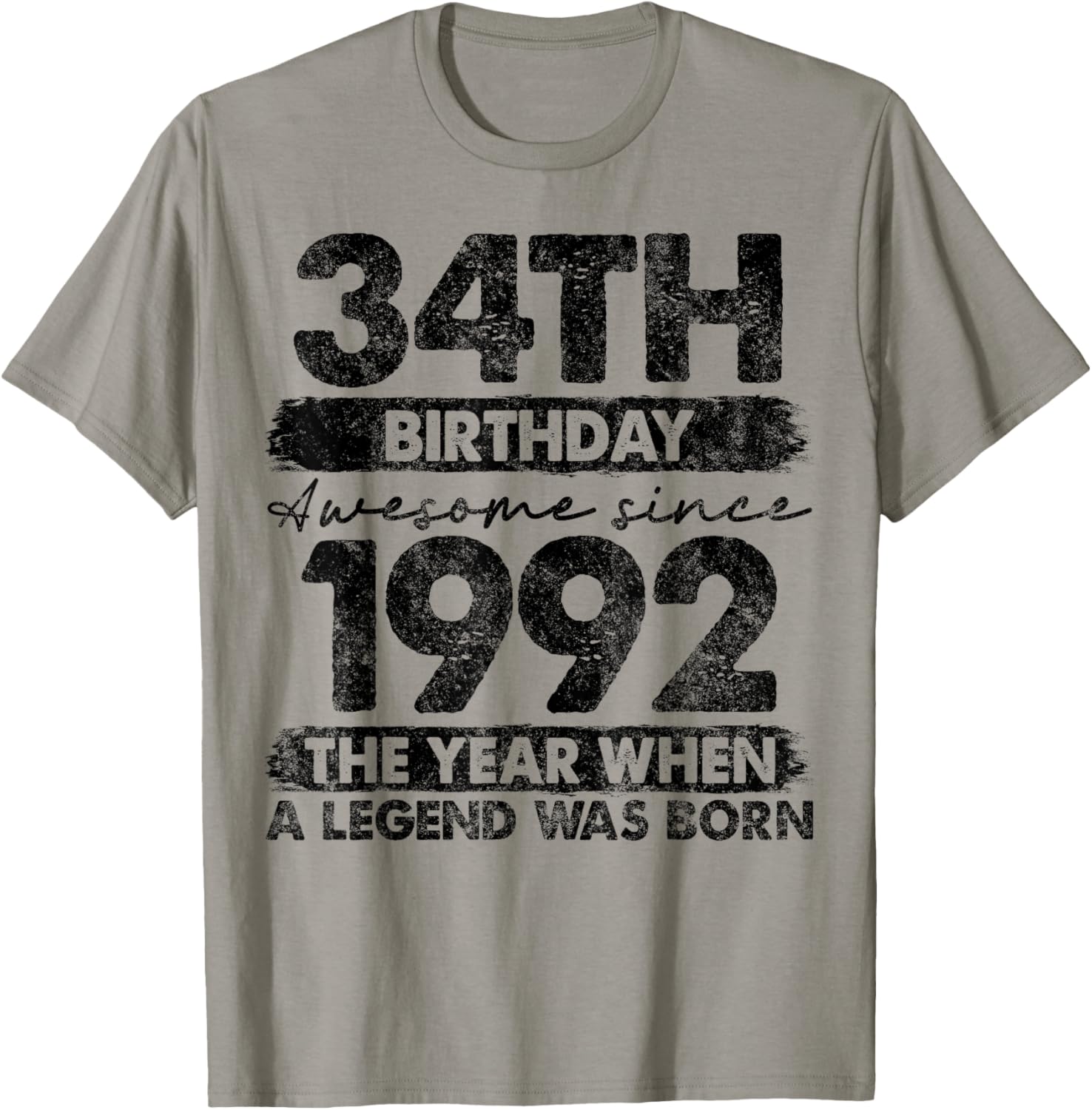 34 Year Old Gifts Vintage 1992 Limited Edition 34th Birthday T-Shirt - T-Shirt | Sand