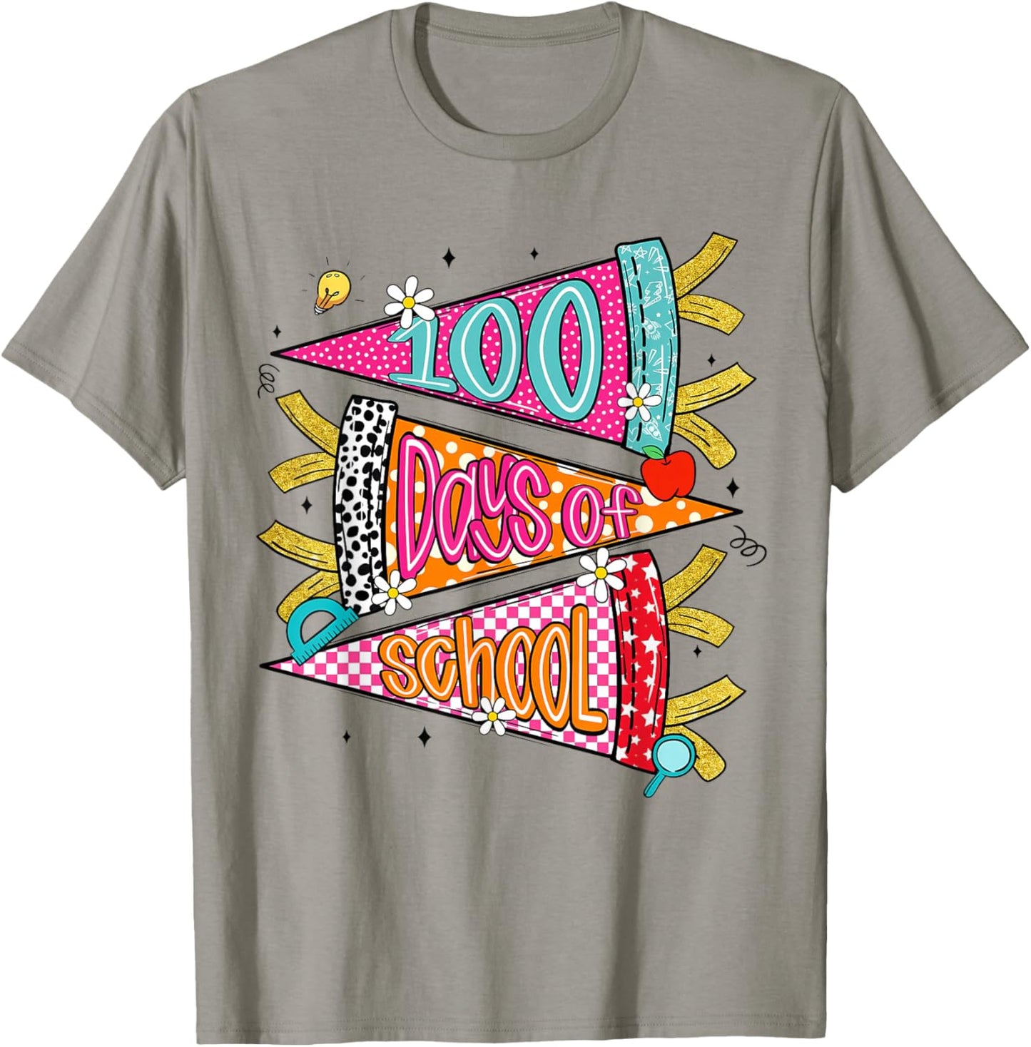 Cute 100 Days of School Girl Teacher 100th Day of School Kid T-Shirt - T-Shirt | Sand