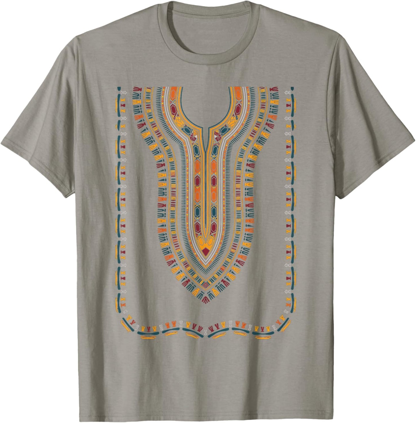 African Print Traditional Tribal Dashiki Pride Attire Kente T-Shirt - T-Shirt | Sand