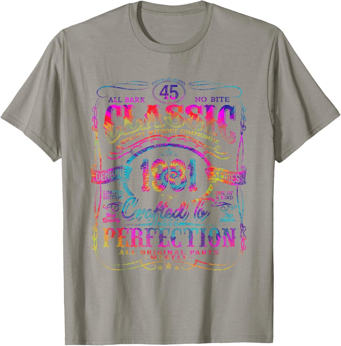 Vintage 1981 Limited Edition Shirt 45 Year Old 45th Birthday T-Shirt - T-Shirt | Sand