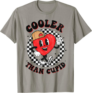 Cooler Than Cupid Valentines Day for Teens Kids Boys Girls T-Shirt - T-Shirt | Sand