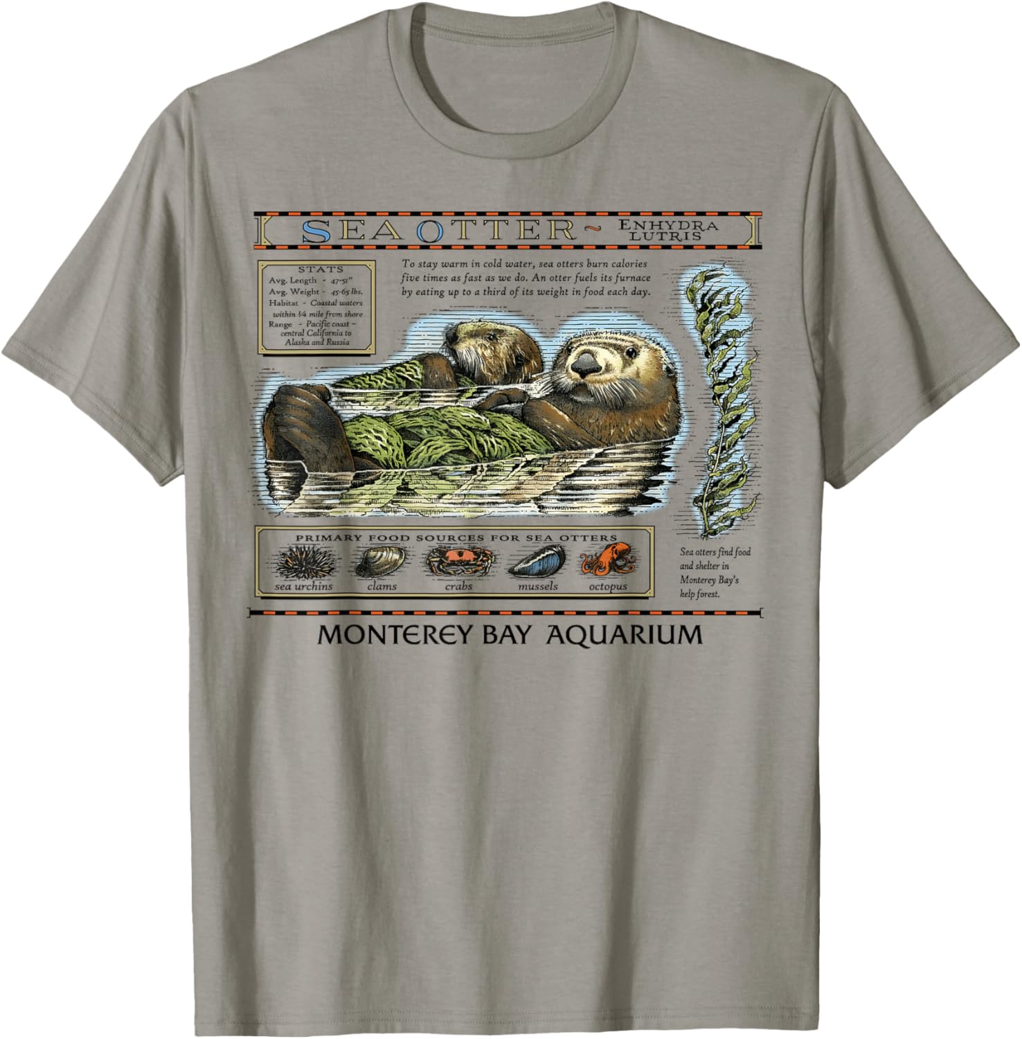 Vintage Sea Otters T-Shirt - T-Shirt | Sand