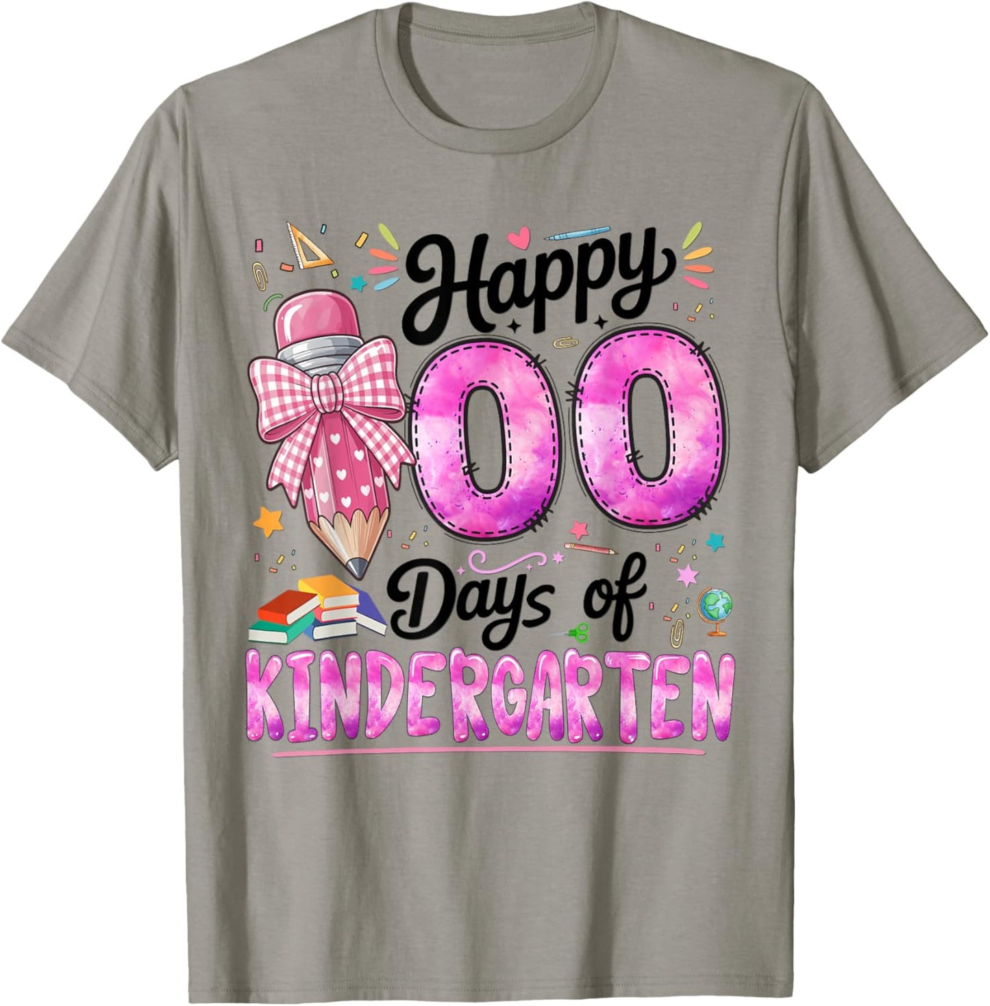 Happy 100 Days of School Teacher Kindergarten Girls Kids T-Shirt - T-Shirt | Sand