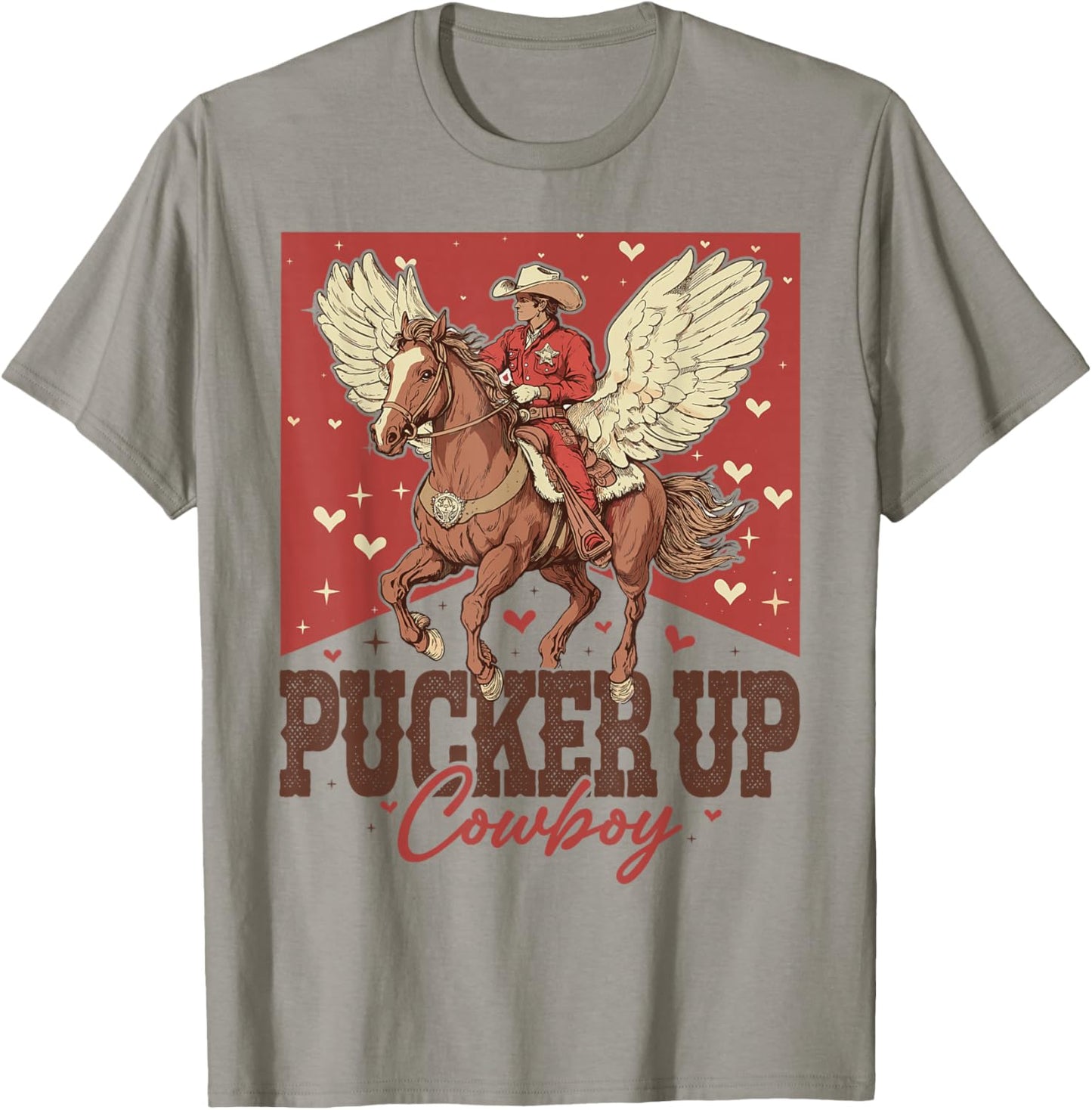 Vintage Horse Cowboy Valentines Rodeo Western Country Life T-Shirt - T-Shirt | Sand
