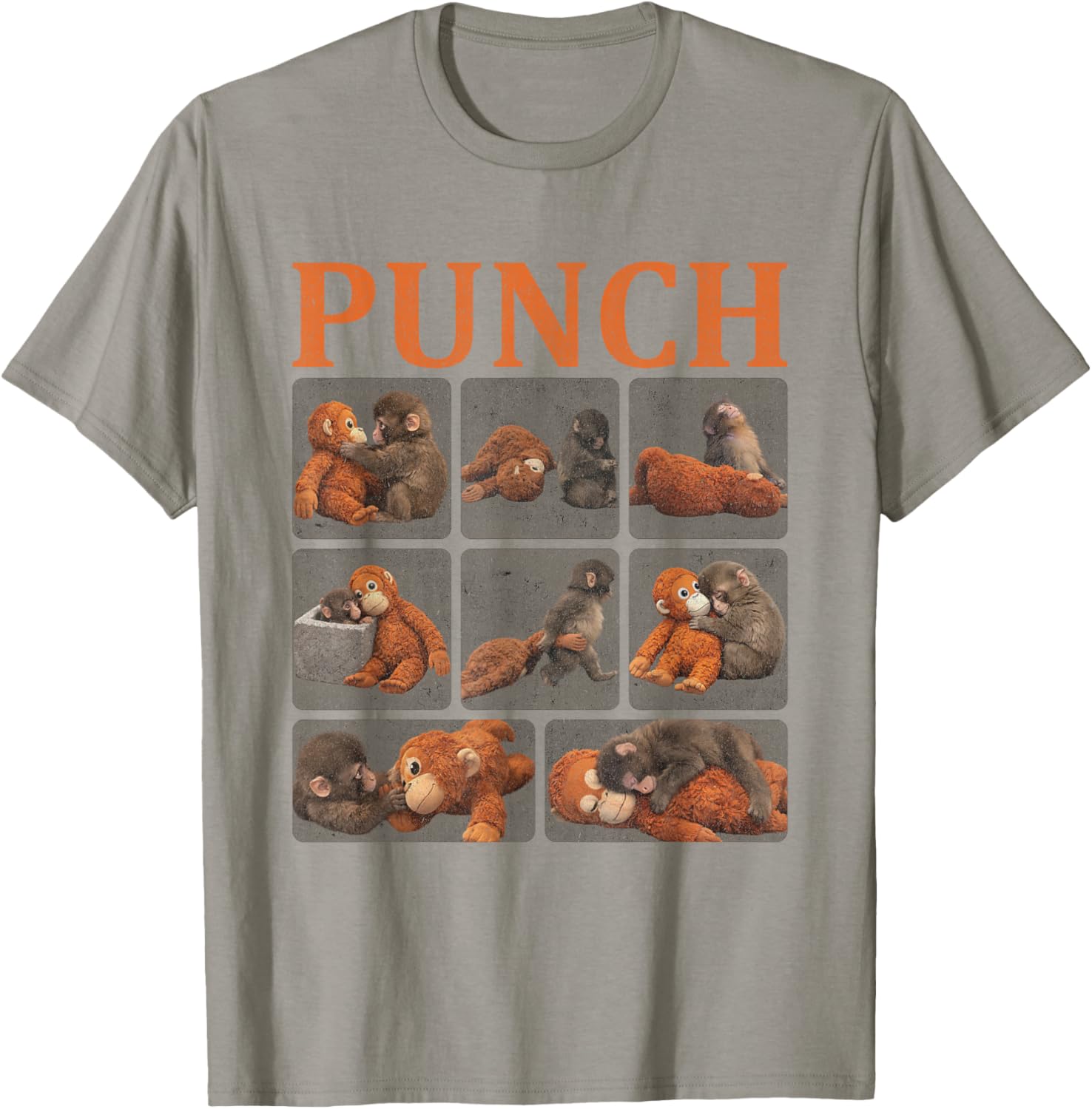 Punch Cute Monkey T-Shirt - T-Shirt | Sand