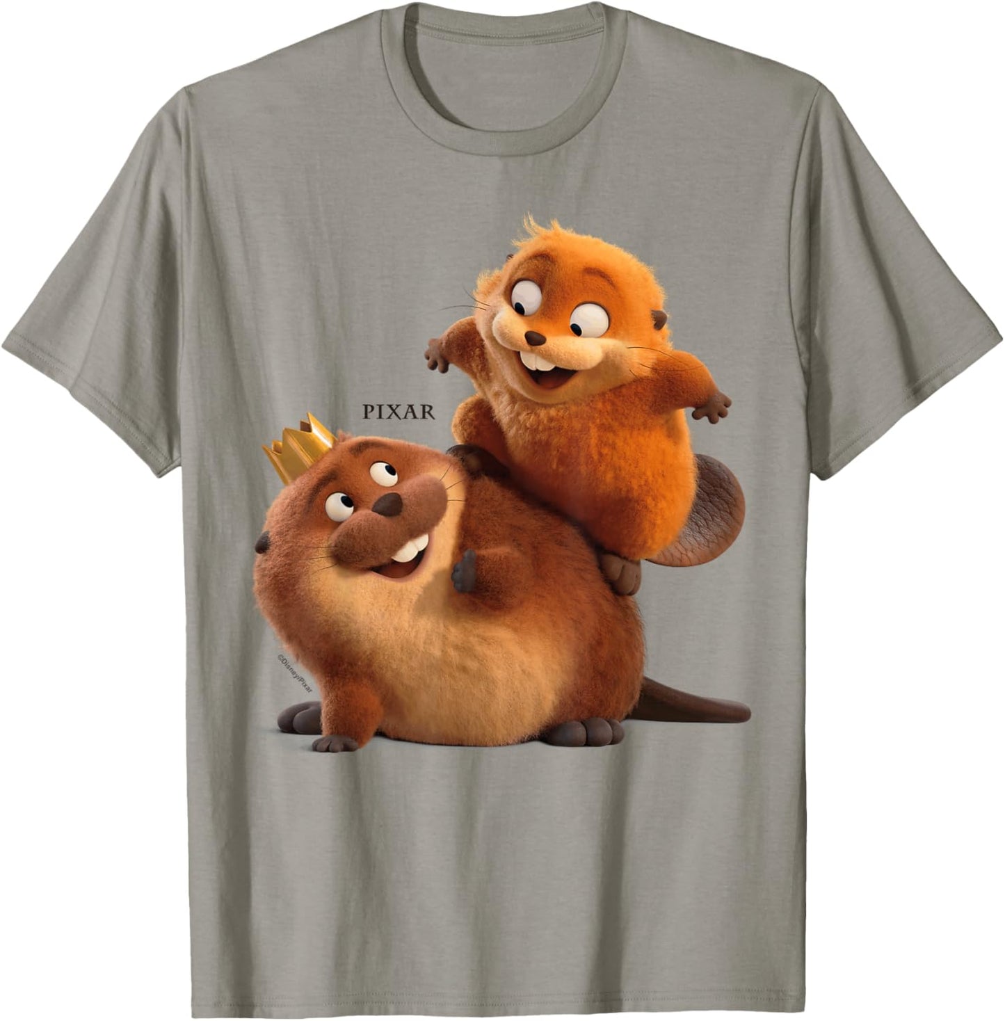 Disney Pixar Hoppers King George and Mabel Playful 3D Art T-Shirt - T-Shirt | Sand