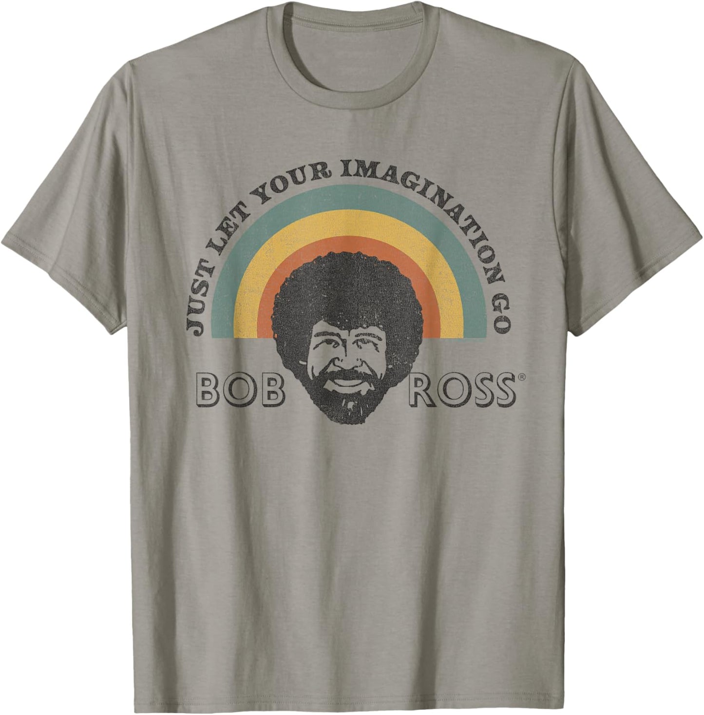 Bob Ross Rainbow T-Shirt - T-Shirt | Sand