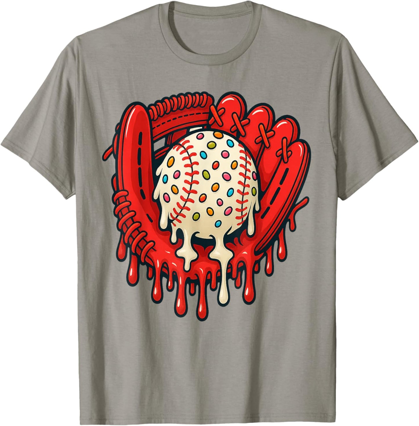 Baseball Drip Team for Boys Ice Cream Cool T-Shirt - T-Shirt | Sand