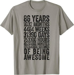 Funny 86th Birthday Shirt Old Meter Funny 86 Year Old Gifts T-Shirt - T-Shirt | Sand
