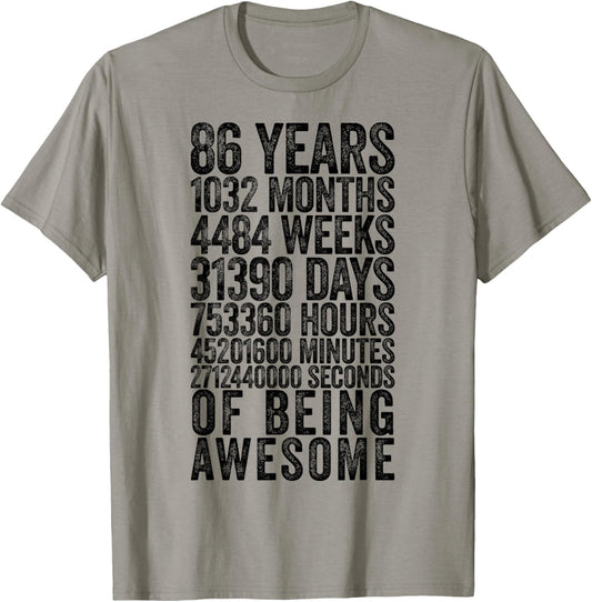 Funny 86th Birthday Shirt Old Meter Funny 86 Year Old Gifts T-Shirt - T-Shirt | Sand