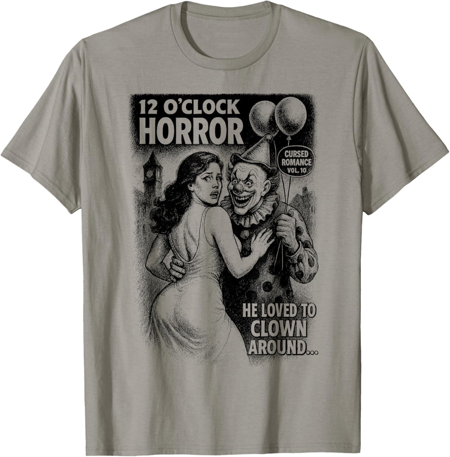 Cursed Romance Vol. 10 - Creepy Clown Horror Love Story T-Shirt - T-Shirt | Sand