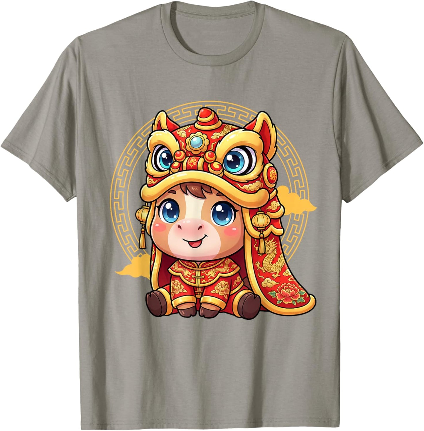 Chinese New Year of The Horse 2026 Horse Zodiac Lunar Kids T-Shirt - T-Shirt | Sand
