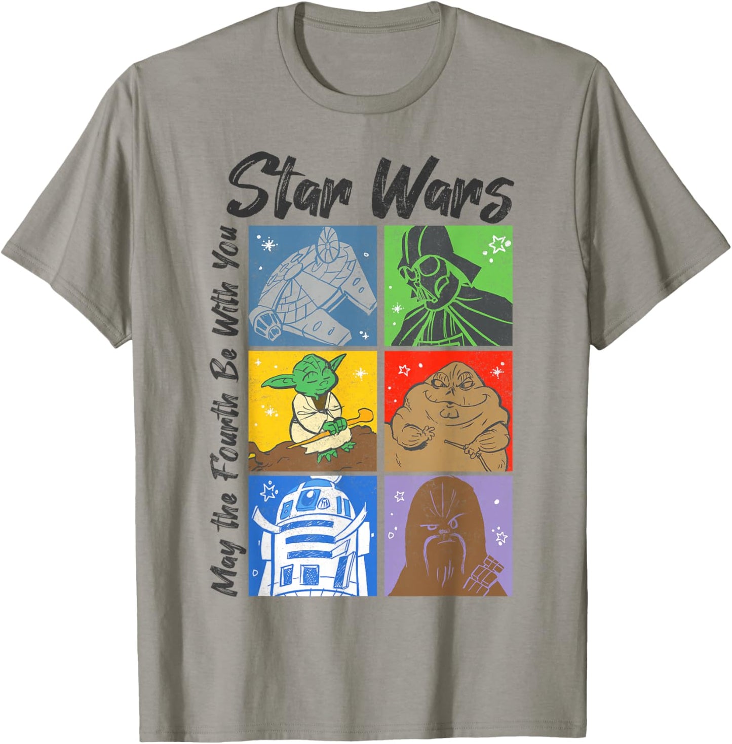 Star Wars May The Fourth Be With You Character Panels T-Shirt - T-Shirt | Sand