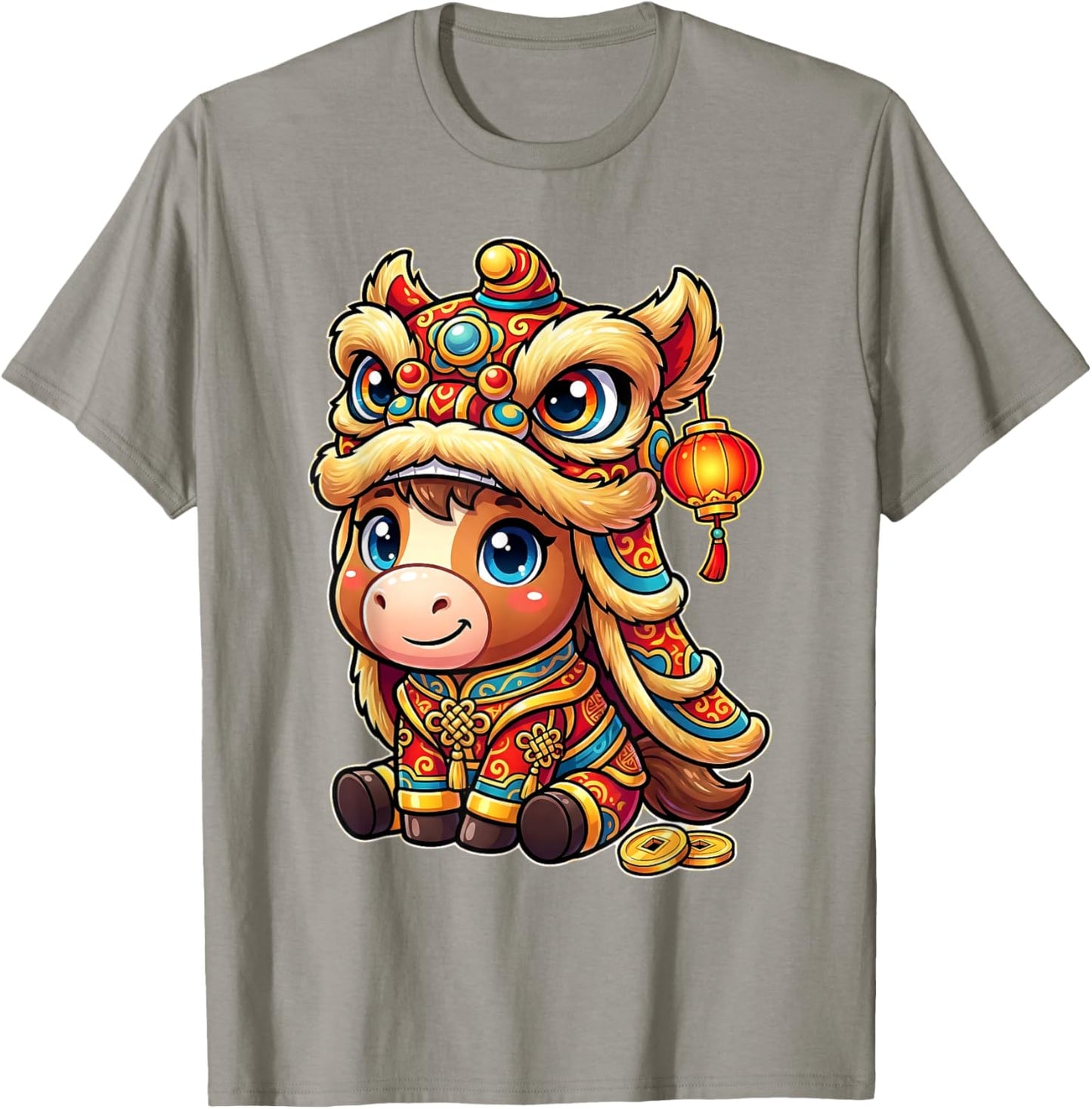 Chinese New Year 2026 Outfits Boys Girls Year of The Horse T-Shirt - T-Shirt | Sand