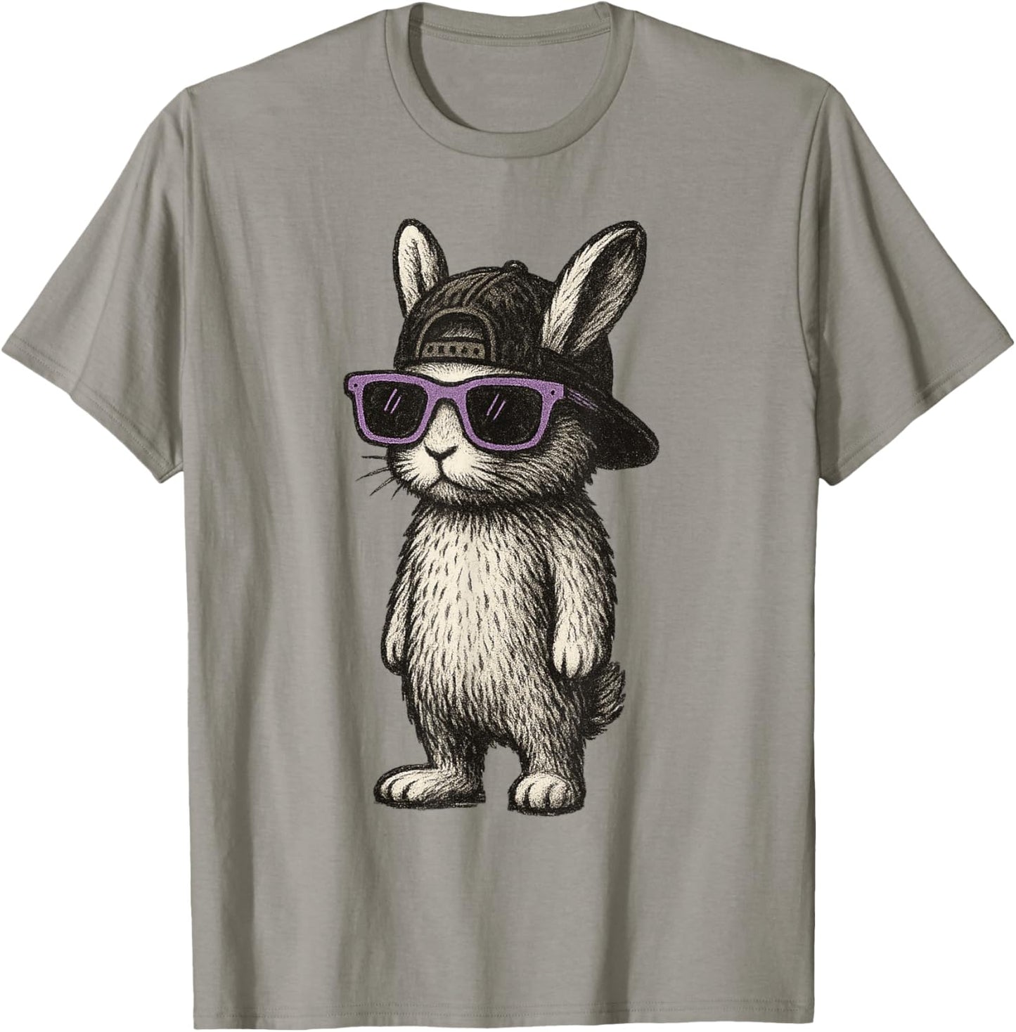 Bunny Easter Sunglasses Cap Easter Day for Boys Men Kids T-Shirt - T-Shirt | Sand