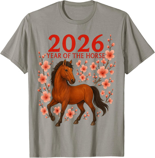 Year of The Horse 2026 Lunar New Year Chinese New Year 2026 T-Shirt - T-Shirt | Sand