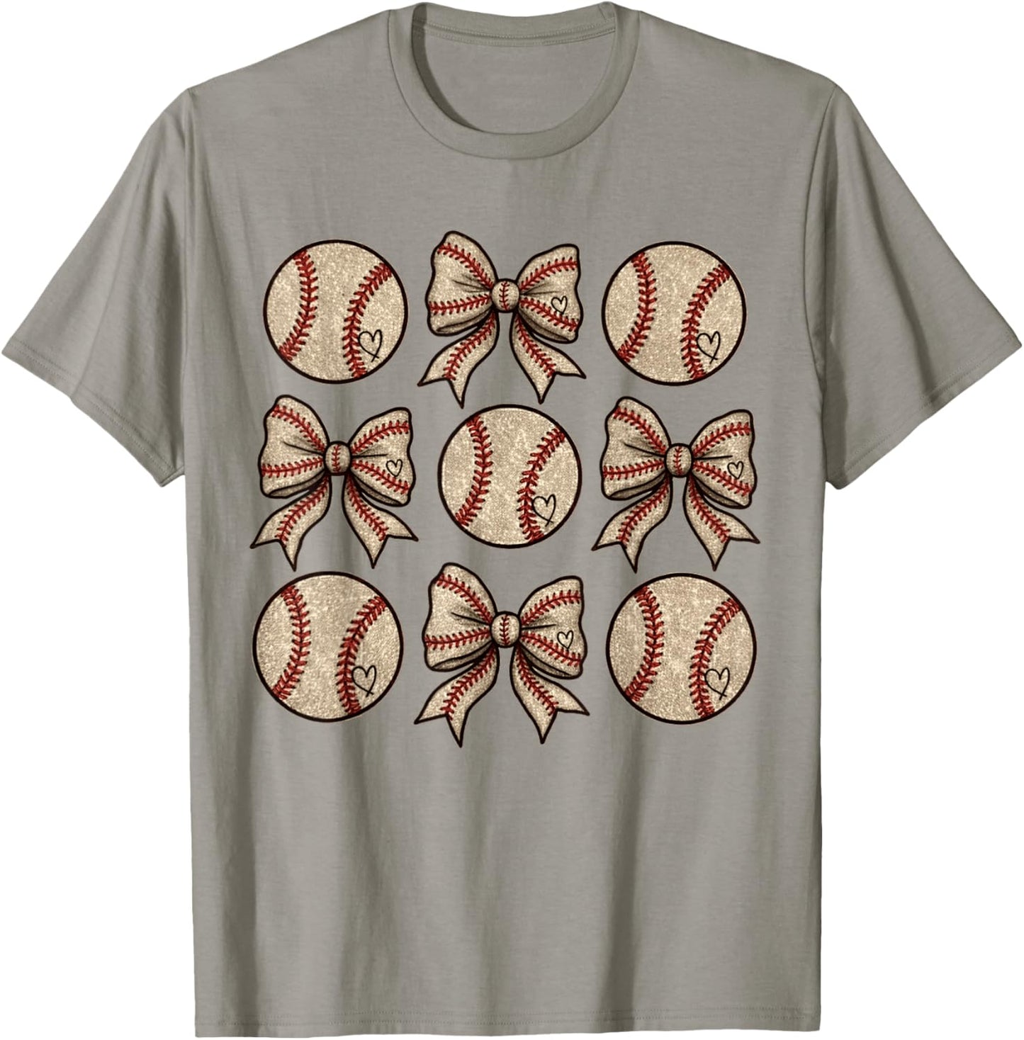 Soccer Bow Game Day Baseball Coquette Bow Women Girls T-Shirt - T-Shirt | Sand