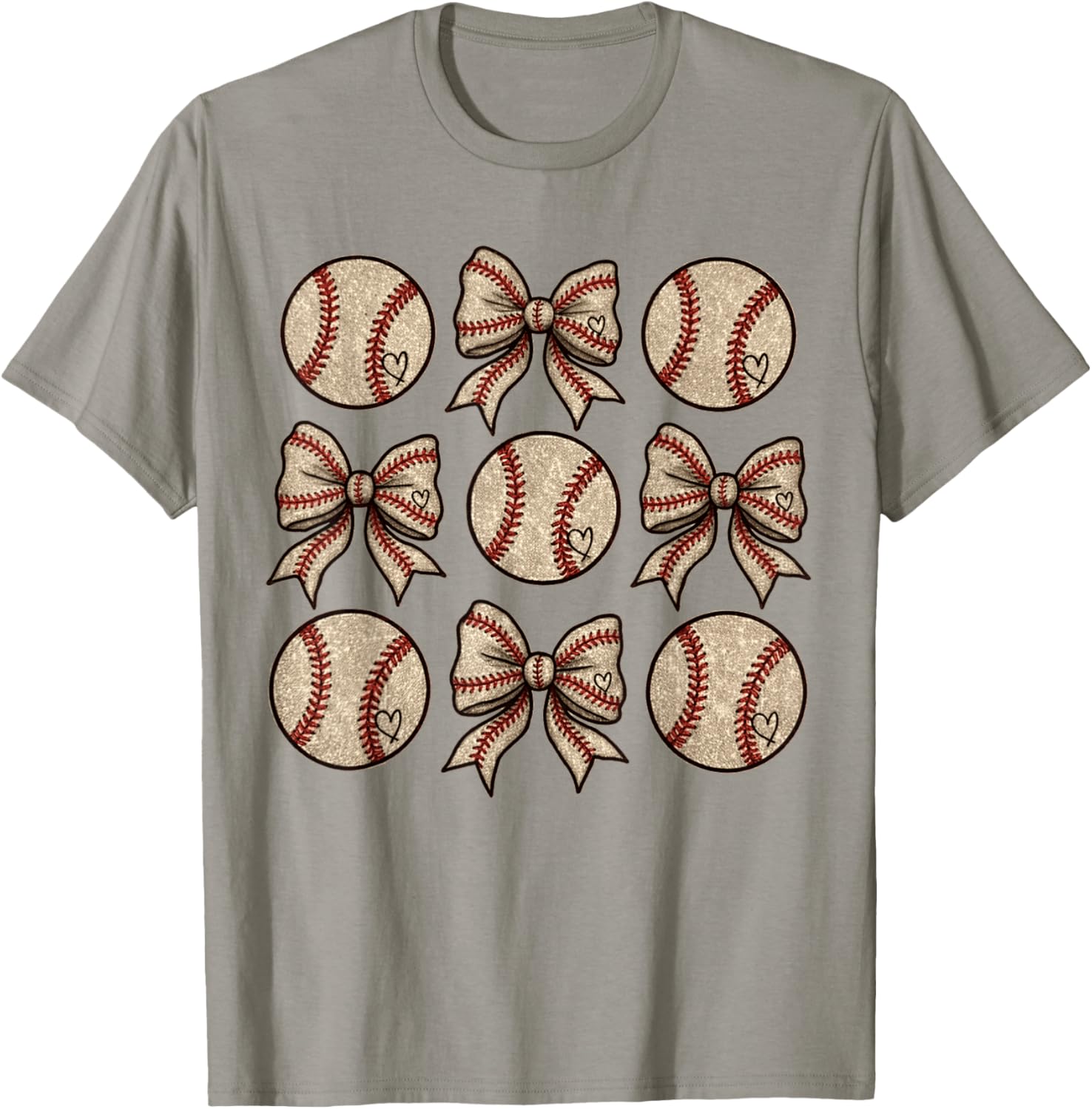 Soccer Bow Game Day Baseball Coquette Bow Women Girls T-Shirt - T-Shirt | Sand