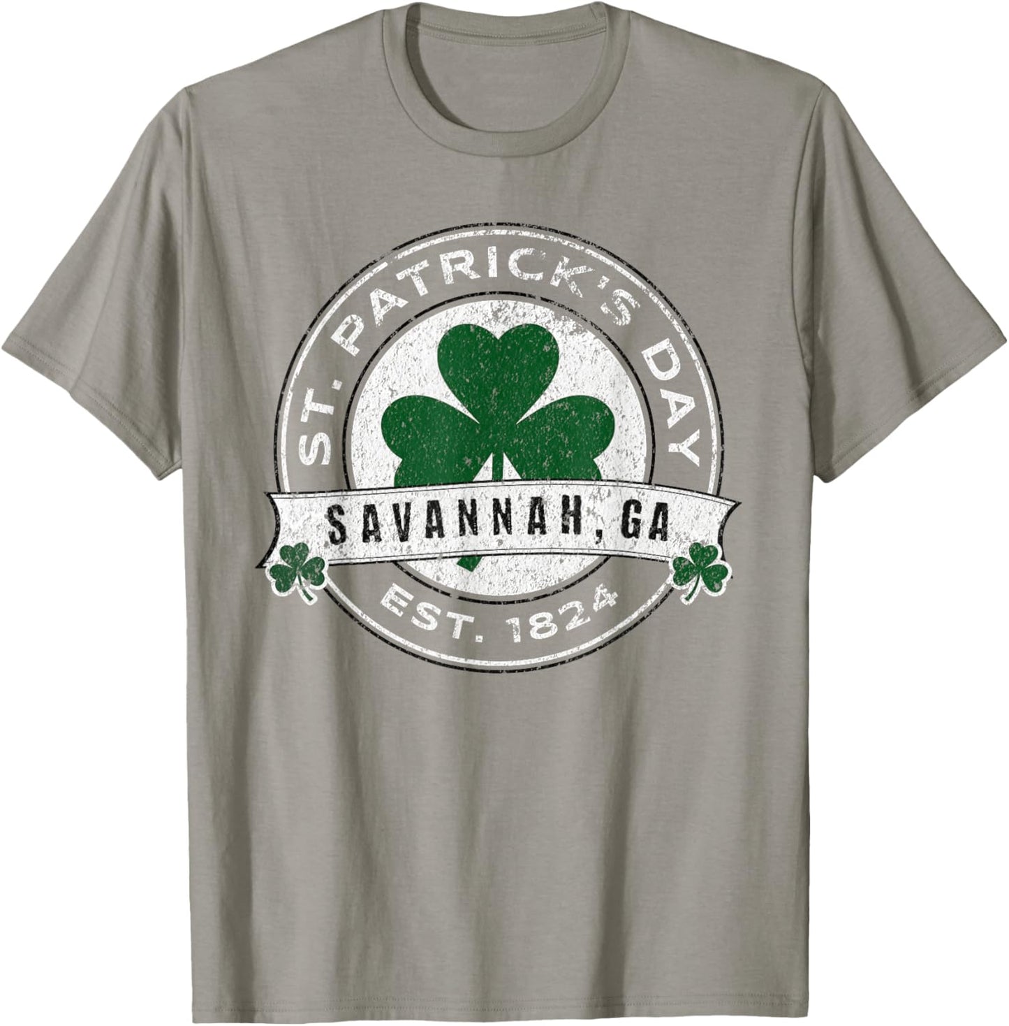 Savannah Georgia Irish Shamrock St. Patrick's Day Fun T-Shirt - T-Shirt | Sand