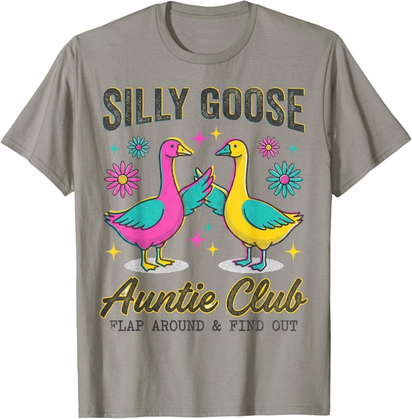 Auntie Aunt Silly Goose Silly Goose Auntie Club Mother’s Day T-Shirt - T-Shirt | Sand