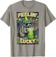 St Patricks Feeling Lucky Funny Racoon Coffee Lover Party T-Shirt - T-Shirt | Sand