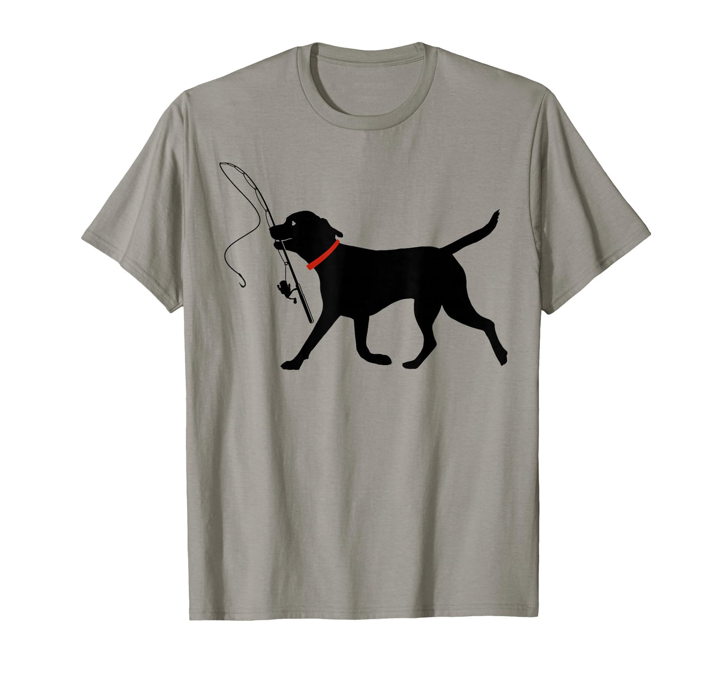 Labrador Retriever Running Fly Fishing Black Lab Dog T-Shirt