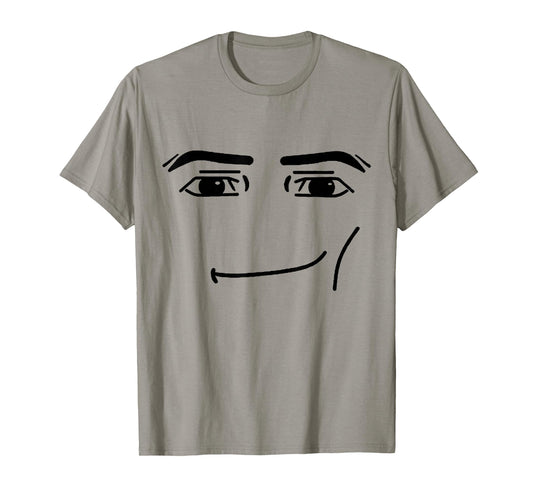 Smirk Face Meme Raised Eyebrow Minimal Line Art T-Shirt