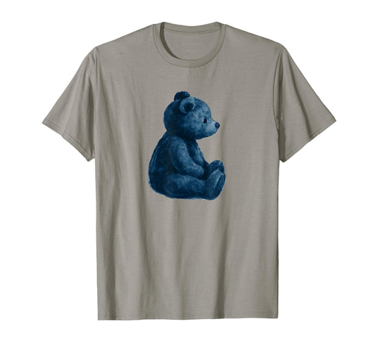 Vintage Blue Teddy Bear Lovers Girl Women T-Shirt