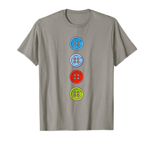 Four Groovy Buttons Blue Cat Funny Halloween Costume Kids T-Shirt