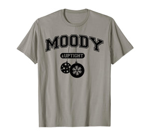 Moody and Uptight Merry and Xmas Bright Matching Couple T-Shirt