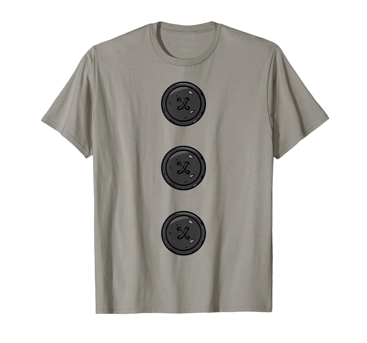 Funny Christmas Snowman Three Black Buttons Xmas Costume T-Shirt