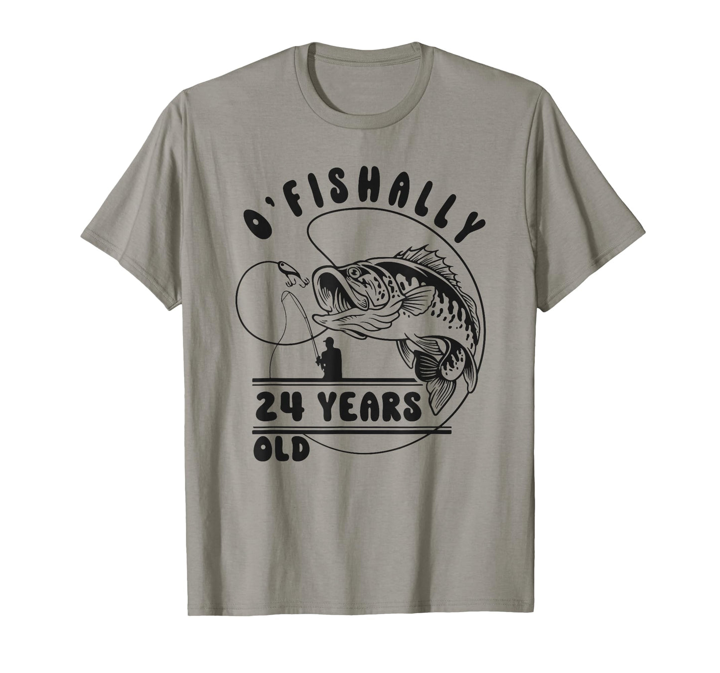 O’fishally 24 Years Old, Funny Fishing 24th Birthday T-Shirt