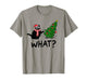 Funny Black Cat Gift Pushing Christmas Tree Over Cat What T-Shirt