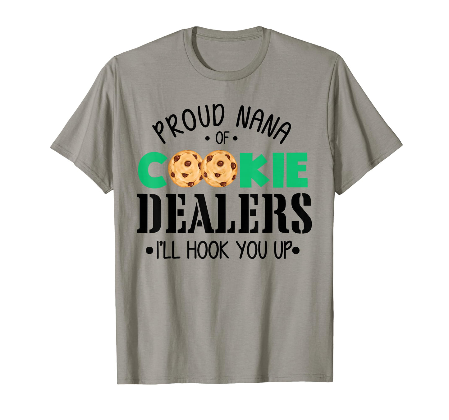 Groovy Proud Nana of A Cookie-Dealer Scouting Grandma T-Shirt
