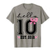 Hello Ten Est 2016 Pink Coquette Bow 10th Birthday Girl T-Shirt