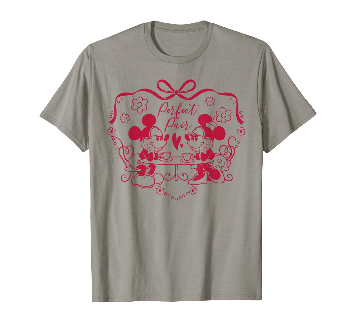Disney Mickey & Minnie Perfect Pair Coquette Valentine's Day T-Shirt