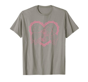 Disney Winnie The Pooh Valentine's Day Cute Heart Portrait T-Shirt