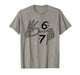 Funny Six Seven 6 7 Meme 67 Skeleton Hand Halloween Costume T-Shirt