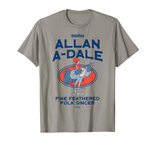 Disney Robin Hood Allan-A-Dale Folk Singer Retro T-Shirt