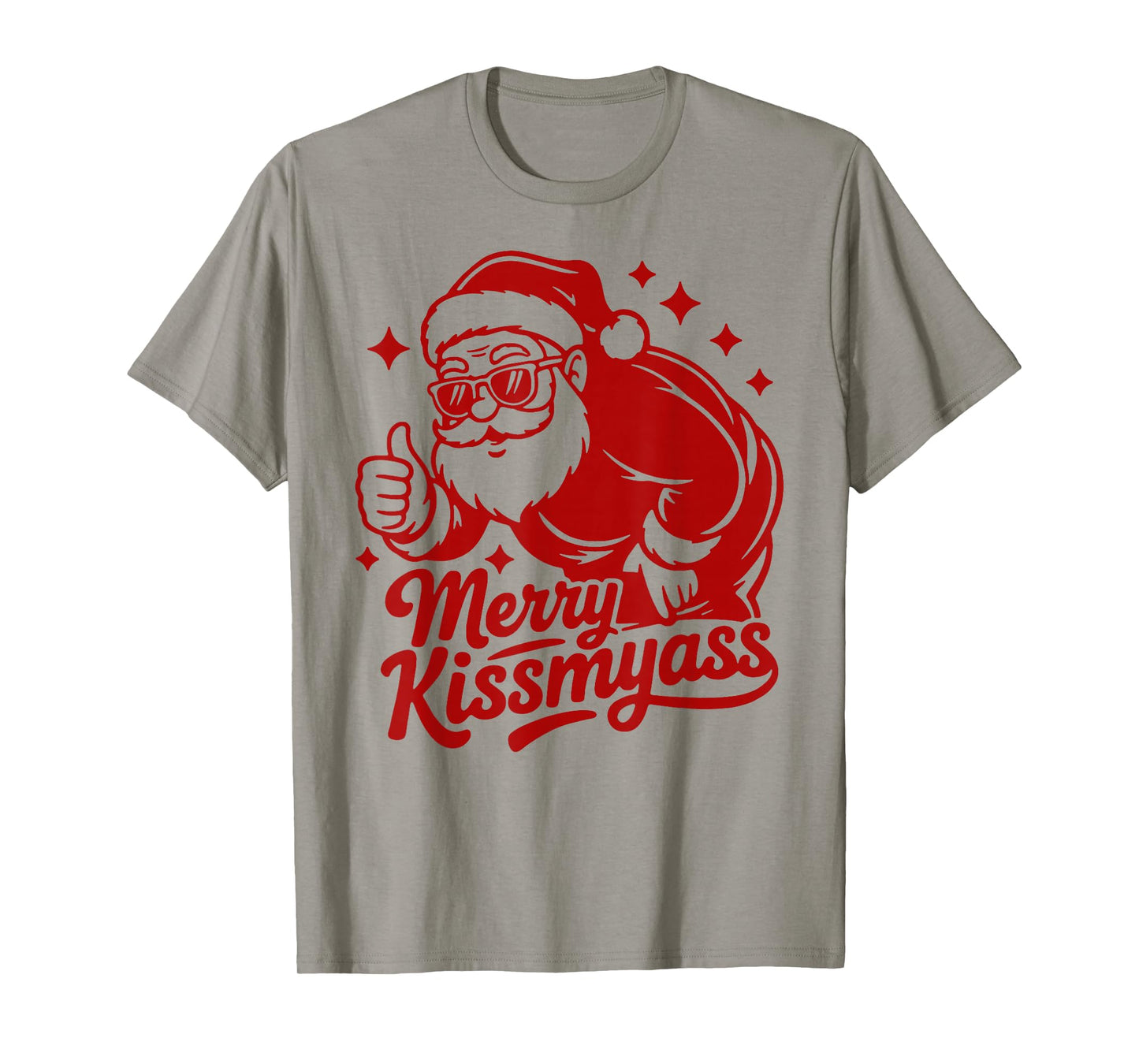 Merry KissMyAss X Xmas Santa Sunglasses Christmas T-Shirt