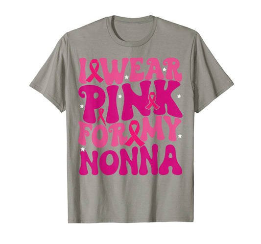 I Wear Pink for My Nonna Breast Cancer Awareness Kids T-Shirt
