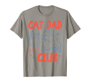 Vintage Cat Dad Club Life is Better with Cats Retro Cat Dad T-Shirt