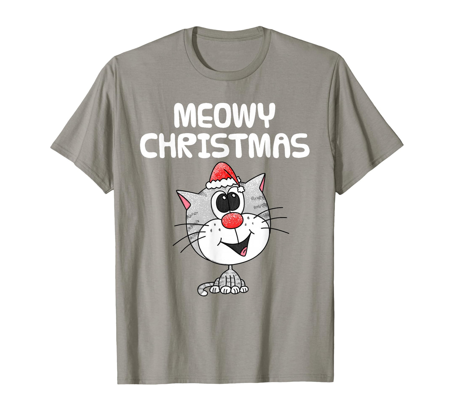 Meowy Christmas Cute Cat Xmas Funny T-Shirt