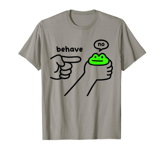 Dishonest Frog Meme Behave No Funny Frog Meme Saying T-Shirt