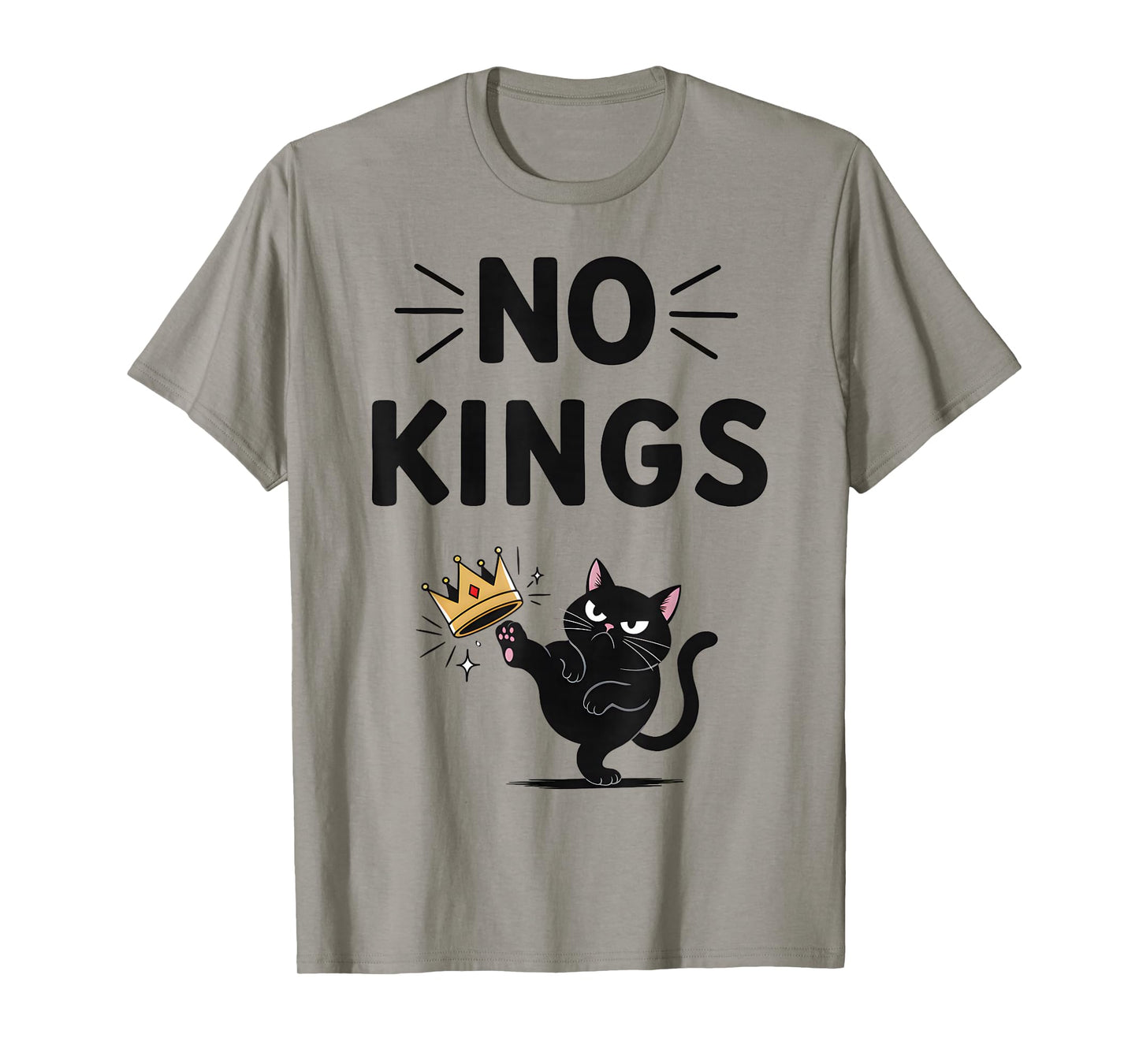 Black Cat No Kings Shirt Men Women No Kings T-Shirt