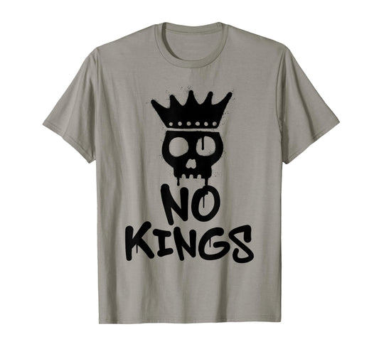 No Kings Day 2025 Protest Sign Skull Nope Men Women Kids T-Shirt