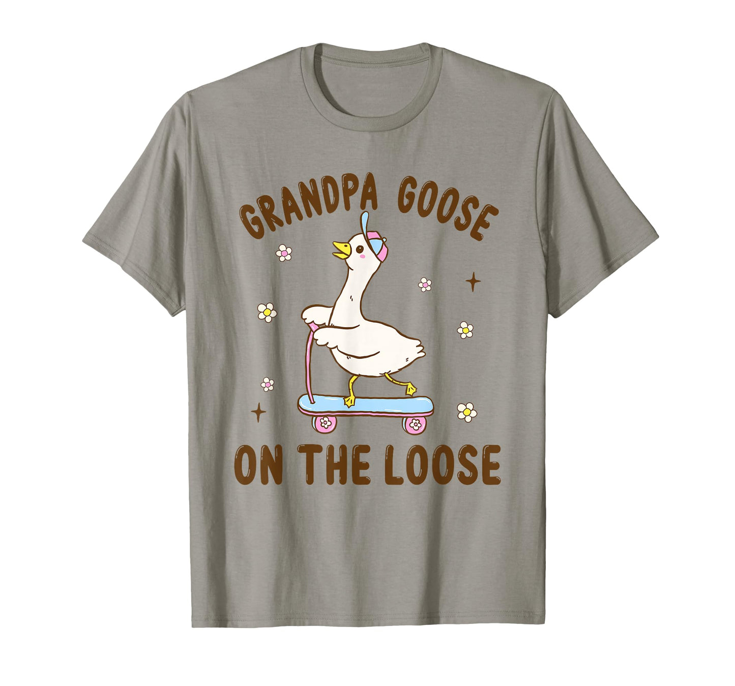Grandpa Goose On The Loose Funny Birthday Matching Family T-Shirt