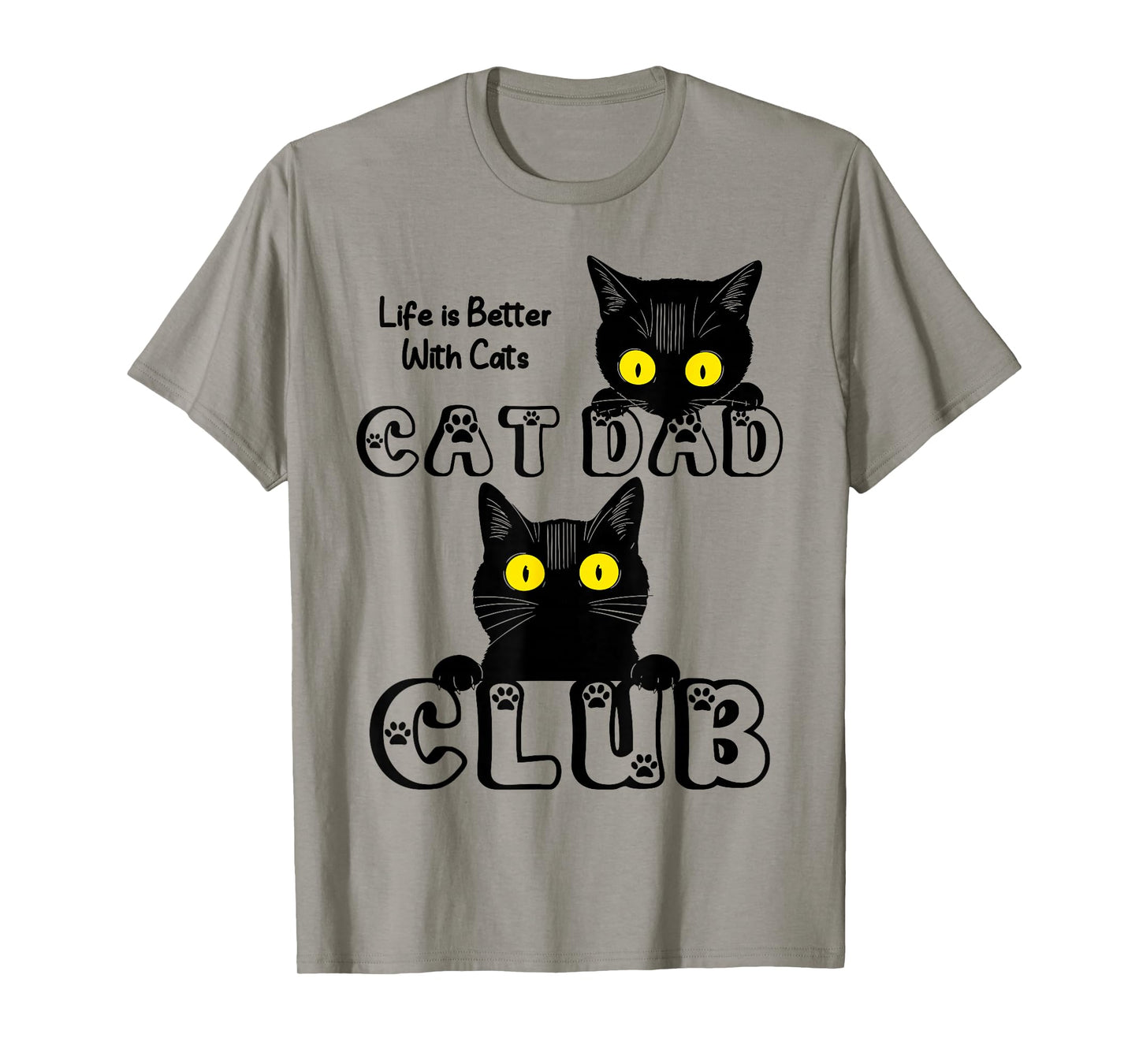 Funny Cat Dad Club Husband Birthday Fathers Day T-Shirt