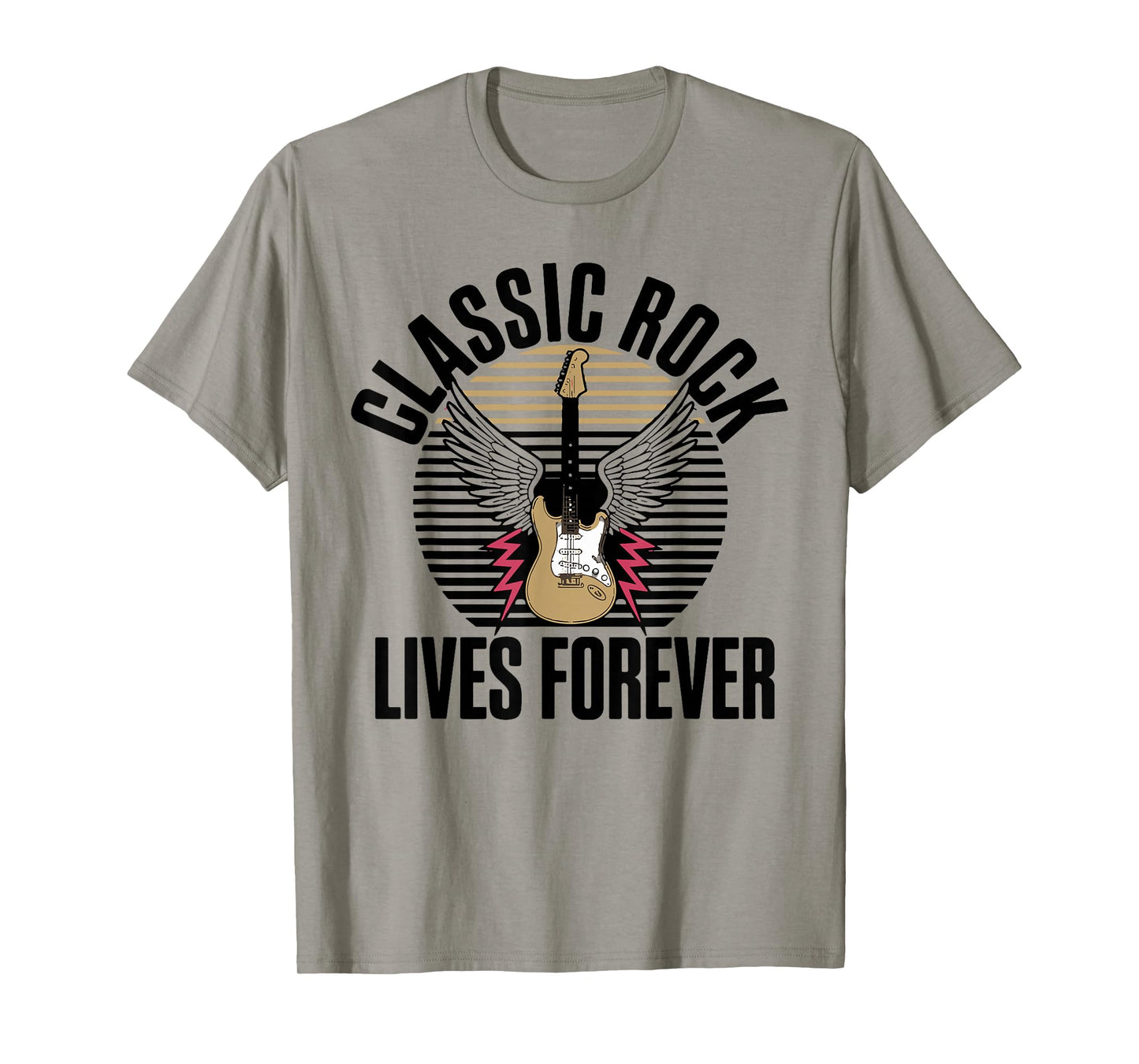 Classic Rock Lives Forever Guitar Wings T-Shirt