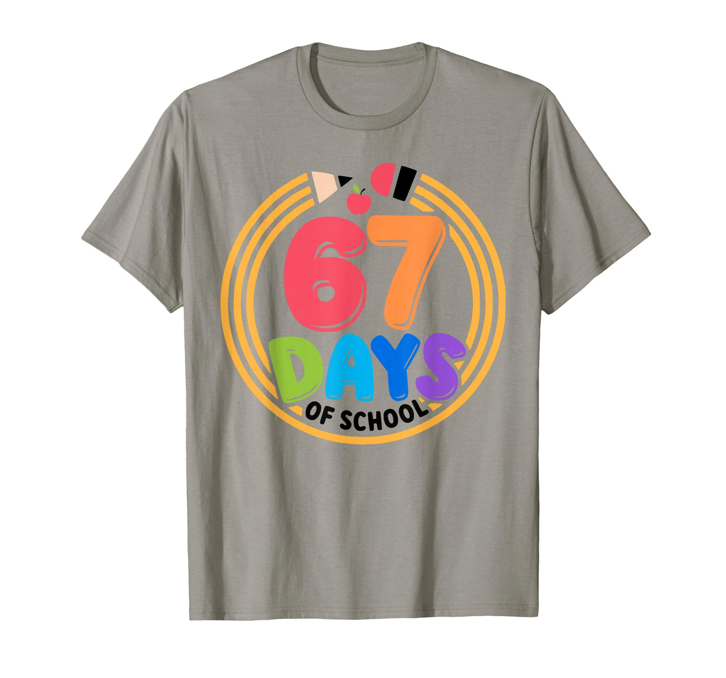 67 Meme 67th Day of School Teacher Kids Funny Six Seven Cool T-Shirt